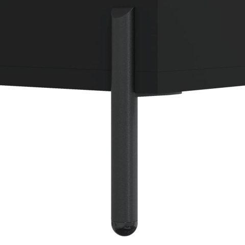 VidaXL Witrynka, czarna, 69,5x34x180 cm, materiał drewnopochodny VidaXL Witrynka, czarna, 69,5x34x180 cm, materiał drewnopochodny