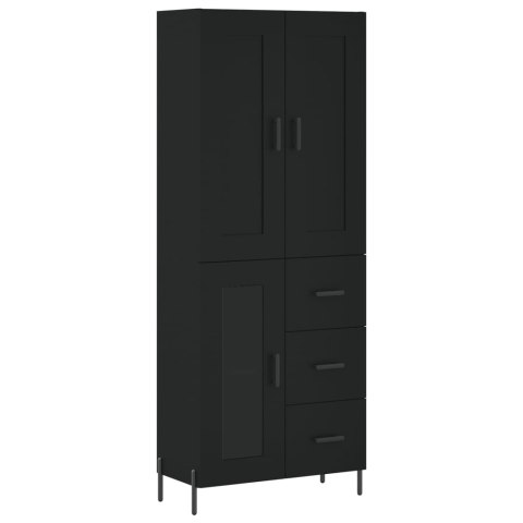 VidaXL Witrynka, czarna, 69,5x34x180 cm, materiał drewnopochodny VidaXL Witrynka, czarna, 69,5x34x180 cm, materiał drewnopochodny