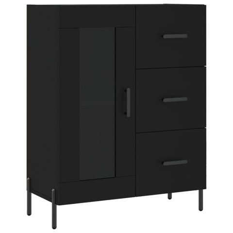 VidaXL Witrynka, czarna, 69,5x34x180 cm, materiał drewnopochodny VidaXL Witrynka, czarna, 69,5x34x180 cm, materiał drewnopochodny