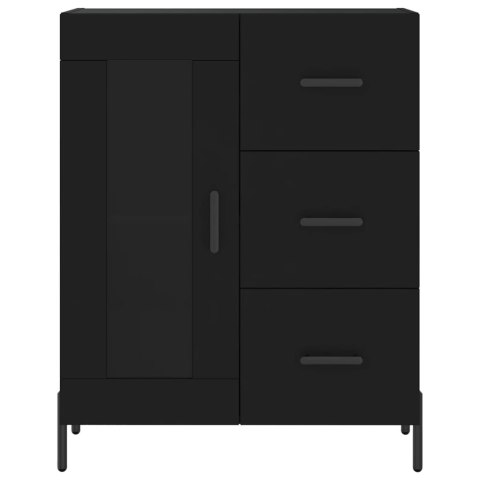 VidaXL Witrynka, czarna, 69,5x34x180 cm, materiał drewnopochodny VidaXL Witrynka, czarna, 69,5x34x180 cm, materiał drewnopochodny