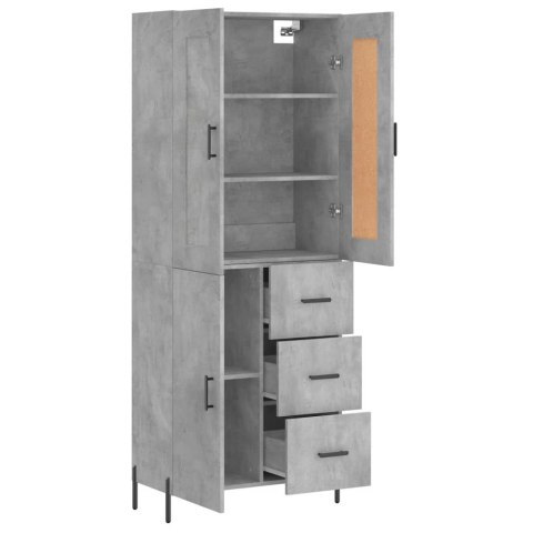VidaXL Witrynka, szarość betonu 69,5x34x180 cm materiał drewnopochodny VidaXL Witrynka, szarość betonu 69,5x34x180 cm materiał drewnopochodny