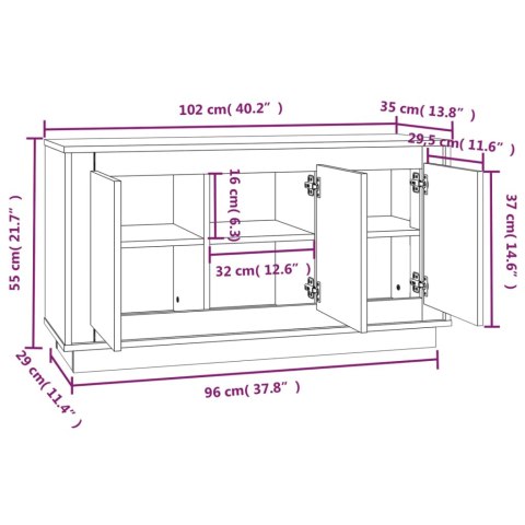Szafka, dąb sonoma, 102x35x55 cm, materiał drewnopochodny Szafka, dąb sonoma, 102x35x55 cm, materiał drewnopochodny