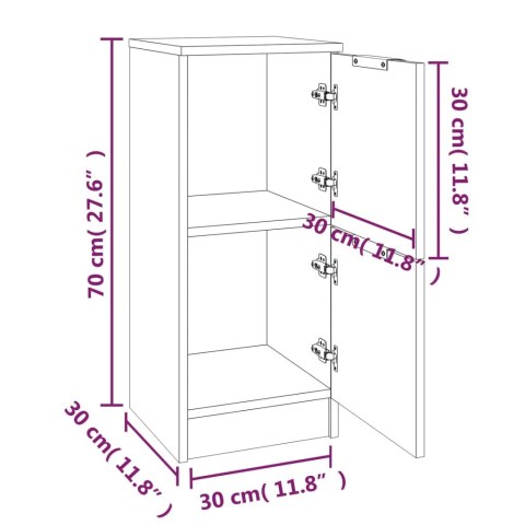 VidaXL Szafki, 2 szt., czarne, 30x30x70 cm, materiał drewnopochodny VidaXL Szafki, 2 szt., czarne, 30x30x70 cm, materiał drewnopochodny