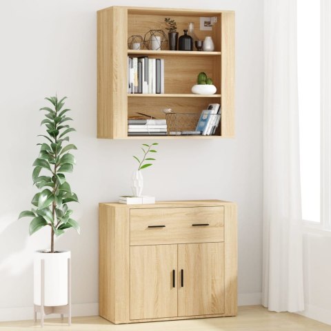 VidaXL Witrynka, dąb sonoma, materiał drewnopochodny VidaXL Witrynka, dąb sonoma, materiał drewnopochodny