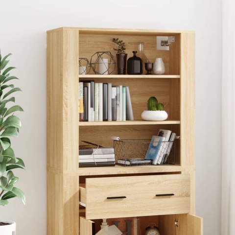 VidaXL Witrynka, dąb sonoma, materiał drewnopochodny VidaXL Witrynka, dąb sonoma, materiał drewnopochodny