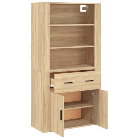 VidaXL Witrynka, dąb sonoma, materiał drewnopochodny VidaXL Witrynka, dąb sonoma, materiał drewnopochodny