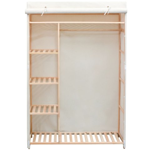 VidaXL Szafa z drewna sosnowego i tkaniny, 110 x 40 x 170 cm VidaXL Szafa z drewna sosnowego i tkaniny, 110 x 40 x 170 cm