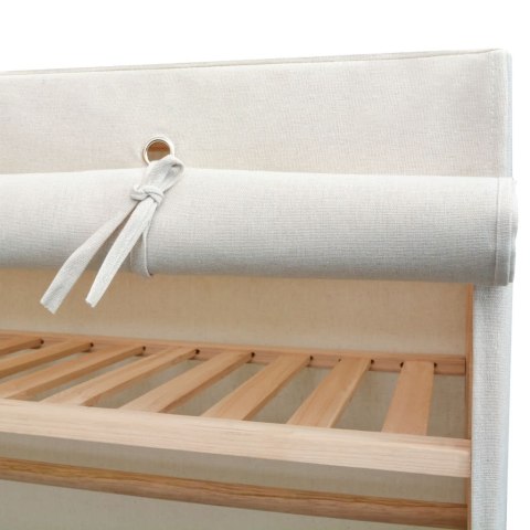 VidaXL Szafa z drewna sosnowego i tkaniny, 110 x 40 x 170 cm VidaXL Szafa z drewna sosnowego i tkaniny, 110 x 40 x 170 cm