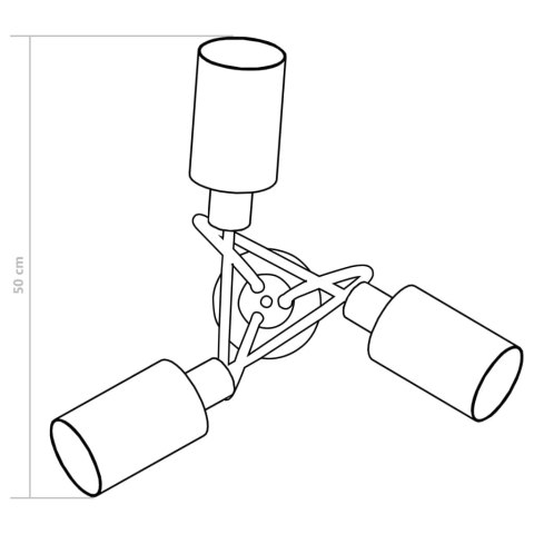 VidaXL Lampa sufitowa z ceramicznymi kloszami na 3 żarówki E14 VidaXL Lampa sufitowa z ceramicznymi kloszami na 3 żarówki E14