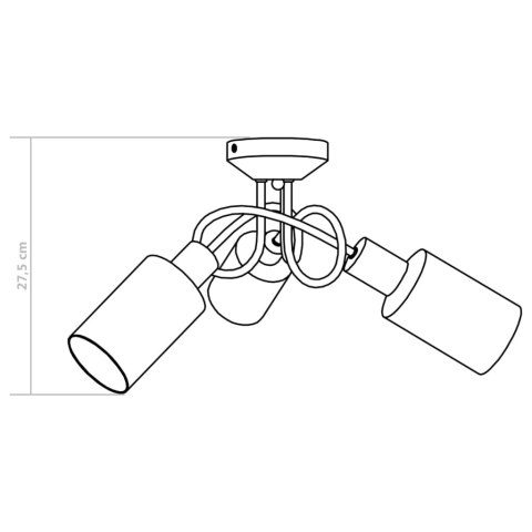 VidaXL Lampa sufitowa z ceramicznymi kloszami na 3 żarówki E14 VidaXL Lampa sufitowa z ceramicznymi kloszami na 3 żarówki E14