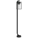 VidaXL Lampa ogrodowa stojąca, czarna, 100 cm, stal nierdzewna