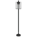 VidaXL Lampa ogrodowa stojąca, czarna, 100 cm, stal nierdzewna