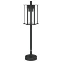 VidaXL Lampa ogrodowa stojąca, czarna, 60 cm, stal nierdzewna