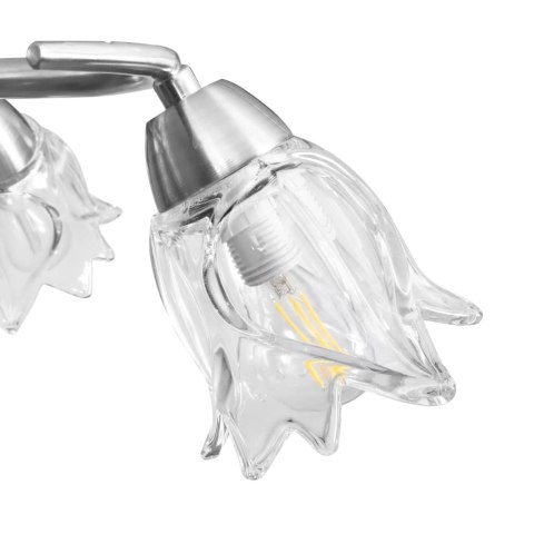 VidaXL Lampa sufitowa ze szklanymi kloszami na 5 żarówek E14, tulipany VidaXL Lampa sufitowa ze szklanymi kloszami na 5 żarówek E14, tulipany