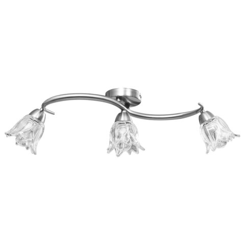 VidaXL Lampa sufitowa ze szklanymi kloszami na 3 żarówki E14, tulipany VidaXL Lampa sufitowa ze szklanymi kloszami na 3 żarówki E14, tulipany