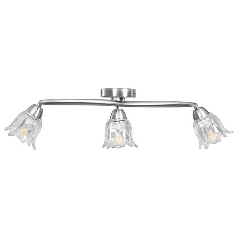 VidaXL Lampa sufitowa ze szklanymi kloszami na 3 żarówki E14, tulipany VidaXL Lampa sufitowa ze szklanymi kloszami na 3 żarówki E14, tulipany