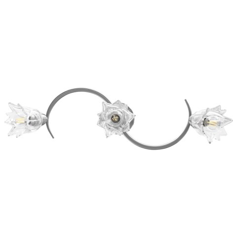 VidaXL Lampa sufitowa ze szklanymi kloszami na 3 żarówki E14, tulipany VidaXL Lampa sufitowa ze szklanymi kloszami na 3 żarówki E14, tulipany