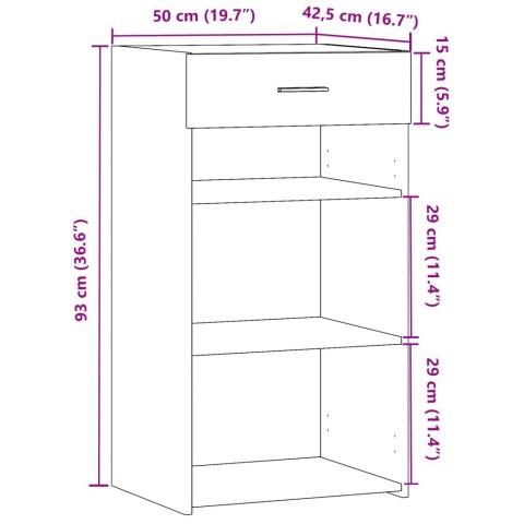 VidaXL Szafka, biała, 50x42,5x93 cm, materiał drewnopochodny VidaXL Szafka, biała, 50x42,5x93 cm, materiał drewnopochodny