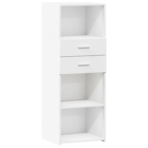 VidaXL Wysoka szafka, biała, 45x42,5x124 cm, materiał drewnopochodny VidaXL Wysoka szafka, biała, 45x42,5x124 cm, materiał drewnopochodny