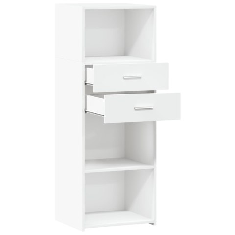 VidaXL Wysoka szafka, biała, 45x42,5x124 cm, materiał drewnopochodny VidaXL Wysoka szafka, biała, 45x42,5x124 cm, materiał drewnopochodny
