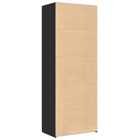Wysoka szafka, czarna, 70x42,5x185 cm, materiał drewnopochodny Wysoka szafka, czarna, 70x42,5x185 cm, materiał drewnopochodny