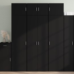 Wysoka szafka, czarna, 70x42,5x185 cm, materiał drewnopochodny