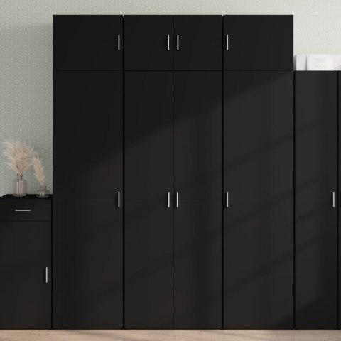 Wysoka szafka, czarna, 70x42,5x185 cm, materiał drewnopochodny Wysoka szafka, czarna, 70x42,5x185 cm, materiał drewnopochodny