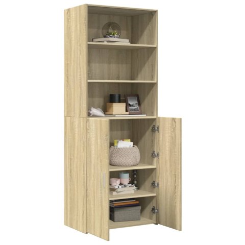 VidaXL Wysoka szafka, przydymiony dąb, 70x42,5x185 cm VidaXL Wysoka szafka, przydymiony dąb, 70x42,5x185 cm