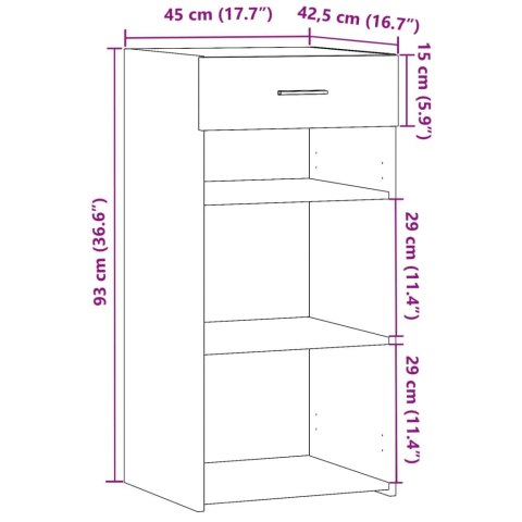VidaXL Szafka, biała, 45x42,5x93 cm, materiał drewnopochodny VidaXL Szafka, biała, 45x42,5x93 cm, materiał drewnopochodny