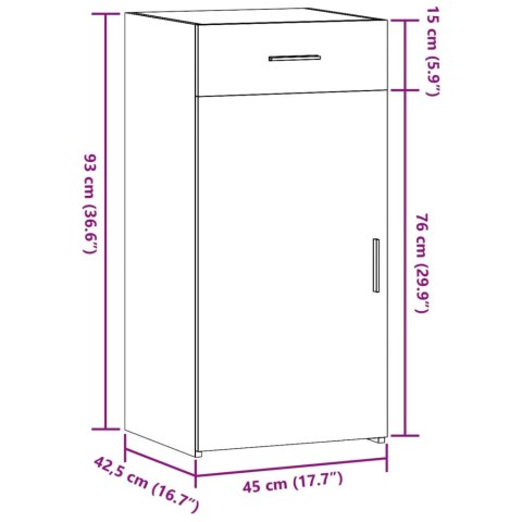 VidaXL Szafka, biała, 45x42,5x93 cm, materiał drewnopochodny VidaXL Szafka, biała, 45x42,5x93 cm, materiał drewnopochodny