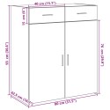 VidaXL Szafka, biała, 80x42,5x93 cm, materiał drewnopochodny