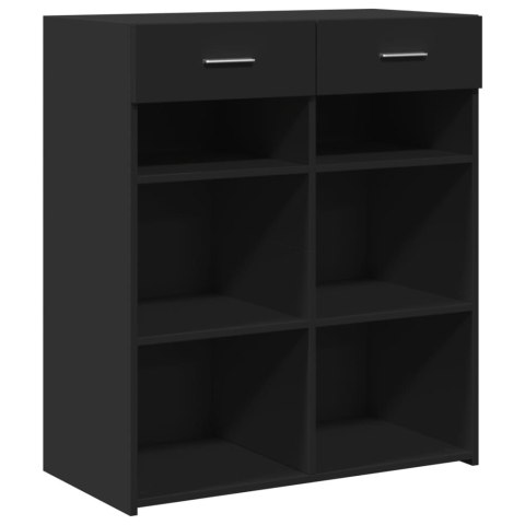 VidaXL Szafka, czarna, 80x42,5x93 cm, materiał drewnopochodny VidaXL Szafka, czarna, 80x42,5x93 cm, materiał drewnopochodny