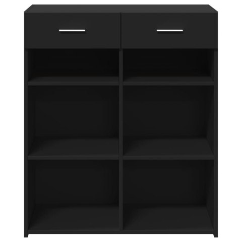 VidaXL Szafka, czarna, 80x42,5x93 cm, materiał drewnopochodny VidaXL Szafka, czarna, 80x42,5x93 cm, materiał drewnopochodny