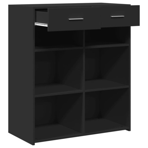 VidaXL Szafka, czarna, 80x42,5x93 cm, materiał drewnopochodny VidaXL Szafka, czarna, 80x42,5x93 cm, materiał drewnopochodny