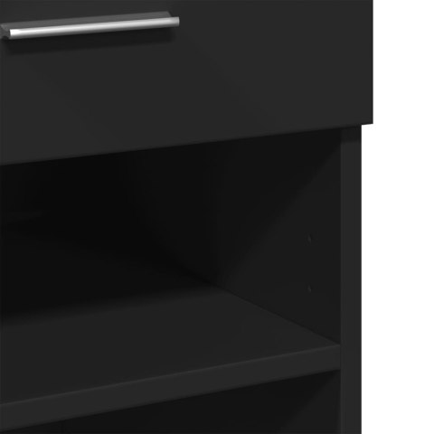 VidaXL Szafka, czarna, 80x42,5x93 cm, materiał drewnopochodny VidaXL Szafka, czarna, 80x42,5x93 cm, materiał drewnopochodny