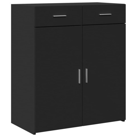Szafka, czarna, 80x42,5x93 cm, materiał drewnopochodny Szafka, czarna, 80x42,5x93 cm, materiał drewnopochodny