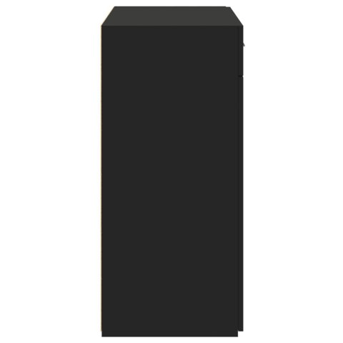 Szafka, czarna, 80x42,5x93 cm, materiał drewnopochodny Szafka, czarna, 80x42,5x93 cm, materiał drewnopochodny