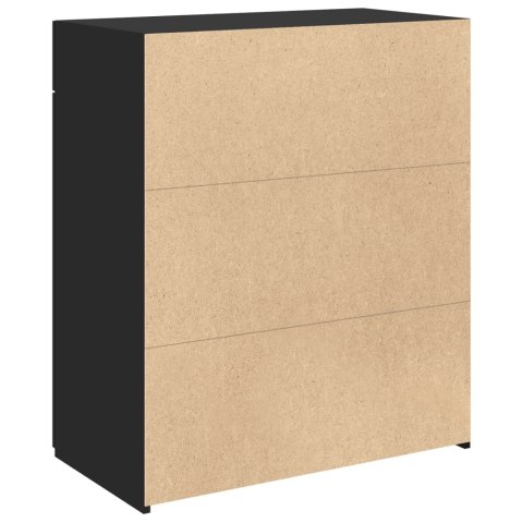 Szafka, czarna, 80x42,5x93 cm, materiał drewnopochodny Szafka, czarna, 80x42,5x93 cm, materiał drewnopochodny