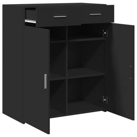 Szafka, czarna, 80x42,5x93 cm, materiał drewnopochodny Szafka, czarna, 80x42,5x93 cm, materiał drewnopochodny
