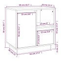  Szafka nocna, 50x34x50 cm, lite drewno sosnowe