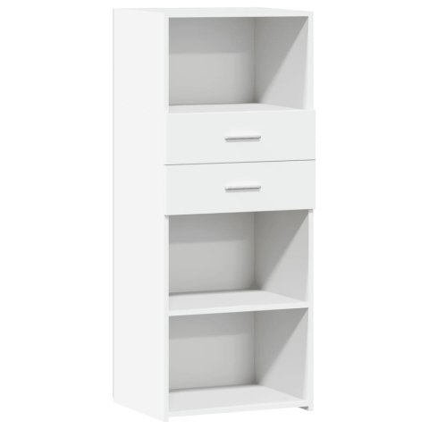 VidaXL Wysoka szafka, biała, 50x42,5x124 cm, materiał drewnopochodny VidaXL Wysoka szafka, biała, 50x42,5x124 cm, materiał drewnopochodny