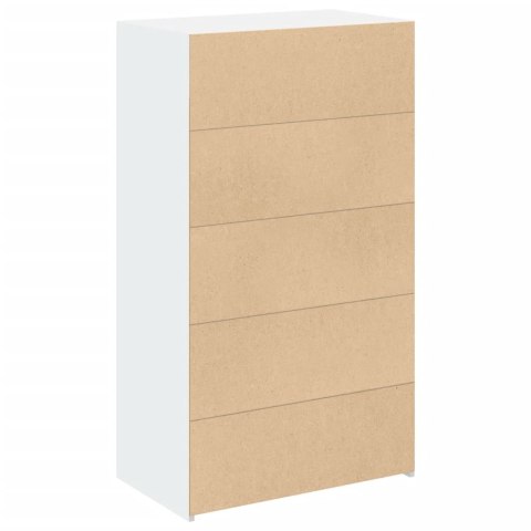 VidaXL Wysoka szafka, biała, 70x41x124 cm, materiał drewnopochodny VidaXL Wysoka szafka, biała, 70x41x124 cm, materiał drewnopochodny
