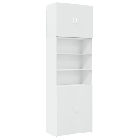 VidaXL Wysoka szafka, biała, 80x42,5x249 cm, materiał drewnopochodny VidaXL Wysoka szafka, biała, 80x42,5x249 cm, materiał drewnopochodny