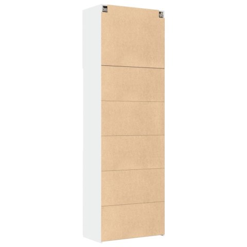 VidaXL Wysoka szafka, biała, 80x42,5x249 cm, materiał drewnopochodny VidaXL Wysoka szafka, biała, 80x42,5x249 cm, materiał drewnopochodny