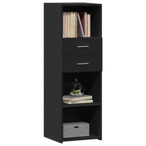 VidaXL Wysoka szafka, czarna, 40x42,5x124 cm, materiał drewnopochodny VidaXL Wysoka szafka, czarna, 40x42,5x124 cm, materiał drewnopochodny