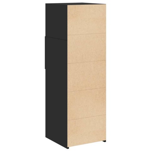 VidaXL Wysoka szafka, czarna, 40x42,5x124 cm, materiał drewnopochodny VidaXL Wysoka szafka, czarna, 40x42,5x124 cm, materiał drewnopochodny