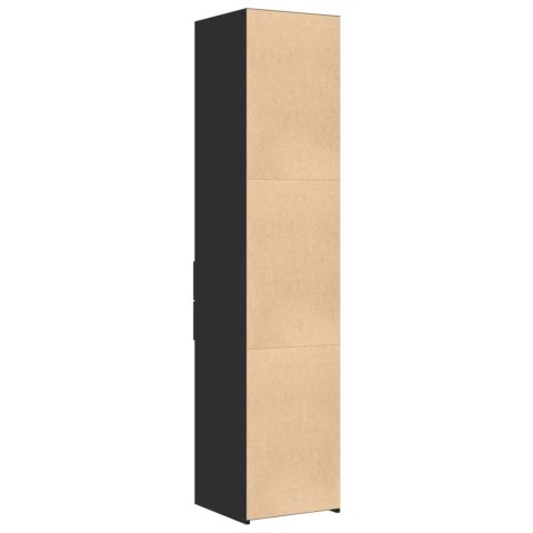 VidaXL Wysoka szafka, czarna, 40x42,5x185 cm, materiał drewnopochodny VidaXL Wysoka szafka, czarna, 40x42,5x185 cm, materiał drewnopochodny