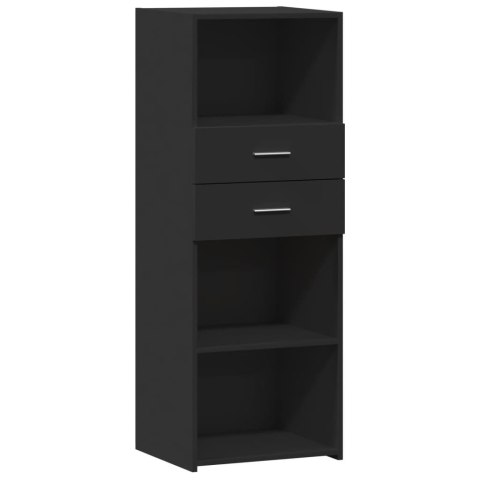 VidaXL Wysoka szafka, czarna, 45x42,5x124 cm, materiał drewnopochodny VidaXL Wysoka szafka, czarna, 45x42,5x124 cm, materiał drewnopochodny