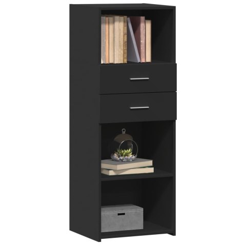 VidaXL Wysoka szafka, czarna, 45x42,5x124 cm, materiał drewnopochodny VidaXL Wysoka szafka, czarna, 45x42,5x124 cm, materiał drewnopochodny