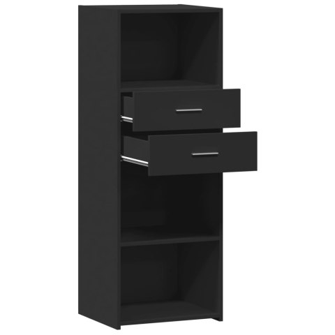 VidaXL Wysoka szafka, czarna, 45x42,5x124 cm, materiał drewnopochodny VidaXL Wysoka szafka, czarna, 45x42,5x124 cm, materiał drewnopochodny